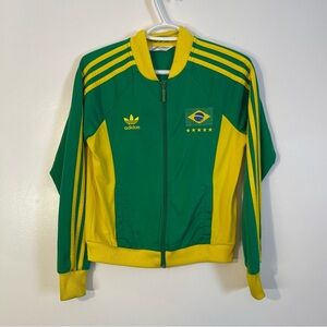 Adidas Woman’s Brazil Soccer 1974 World Cup Full Zip Track Top - Small - 2010